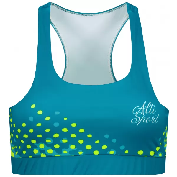  Dámská funkční sportovní podprsenka premium ALTISPORT VOJ/ALW109POD01 EMERALD/FLUO YELLOW 