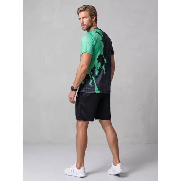  Pánské funkční triko premium ALTISPORT VOJ/ALM112TR01 ČERNÁ-TYRKYSOVÁ 