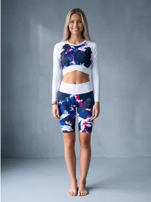 Dámský funkční crop top premium ALTISPORT VOJ/ALW110TR04 FIALOVOBÍLÁ