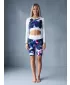 Dámský funkční crop top premium ALTISPORT VOJ/ALW110TR04 FIALOVOBÍLÁ