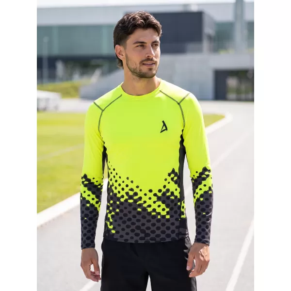  Pánské funkční kompresní triko s dlouhým rukávem premium ALTISPORT VOJ/ALM109TR03 FLUO YELLOW 