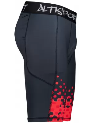 Pánské sportovní legíny nad kolena premium ALTISPORT VOJ/ALM109LEG02 ČERVENÁ/ČERNÁ