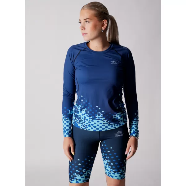  Dámské funkční triko s dlouhým rukávem premium ALTISPORT VOJ/ALW109TR03 KRÁLOVSKÁ MODRÁ 