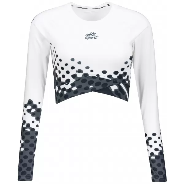  Dámský funkční crop top premium ALTISPORT VOJ/ALW109TR04 BÍLOČERNÁ 