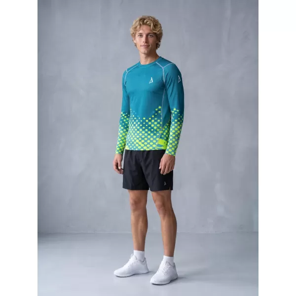  Pánské funkční kompresní triko s dlouhým rukávem premium ALTISPORT VOJ/ALM109TR03 EMERALD-FLUO 