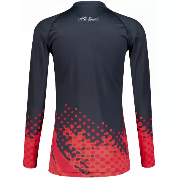  Dámské funkční triko s dlouhým rukávem premium ALTISPORT VOJ/ALW109TR03 ČERVENO-ČERNÁ 