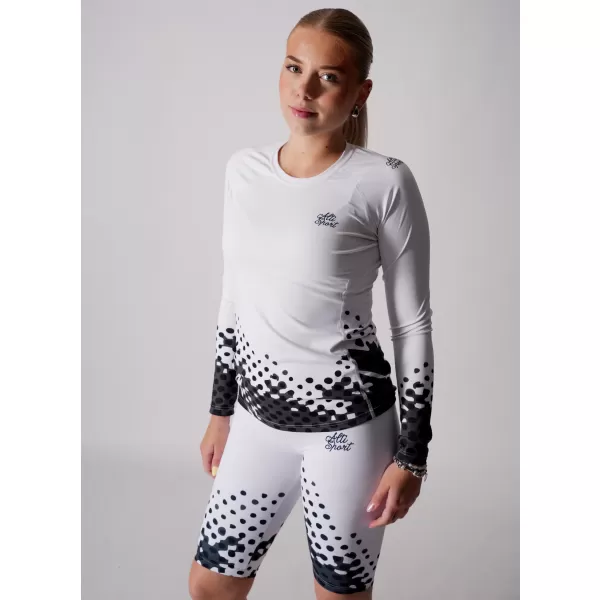  Dámské funkční triko s dlouhým rukávem premium ALTISPORT VOJ/ALW109TR03 BÍLOČERNÁ 