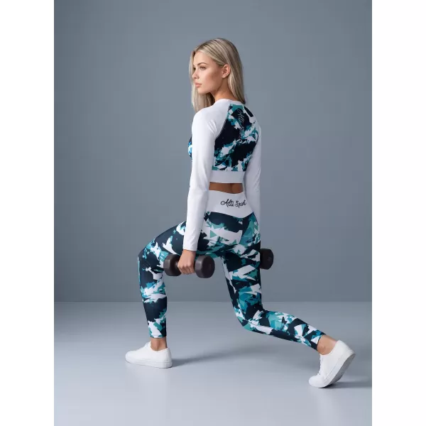  Dámský funkční crop top premium ALTISPORT VOJ/ALW110TR04 MODROBÍLÁ 