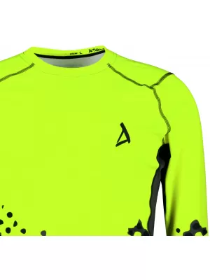 Pánské funkční kompresní triko s dlouhým rukávem premium ALTISPORT VOJ/ALM109TR03 FLUO YELLOW