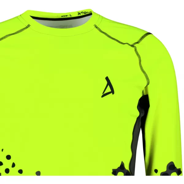  Pánské funkční kompresní triko s dlouhým rukávem premium ALTISPORT VOJ/ALM109TR03 FLUO YELLOW 