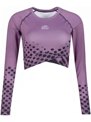 Dámský funkční crop top premium ALTISPORT VOJ/ALW109TR04 FIALOVÁ