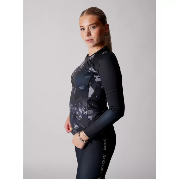  Dámské funkční triko s dlouhým rukávem premium ALTISPORT VOJ/ALW110TR03 ČERNÁ 