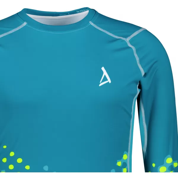  Pánské funkční kompresní triko s dlouhým rukávem premium ALTISPORT VOJ/ALM109TR03 EMERALD-FLUO 