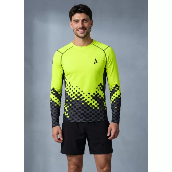  Pánské funkční kompresní triko s dlouhým rukávem premium ALTISPORT VOJ/ALM109TR03 FLUO YELLOW 