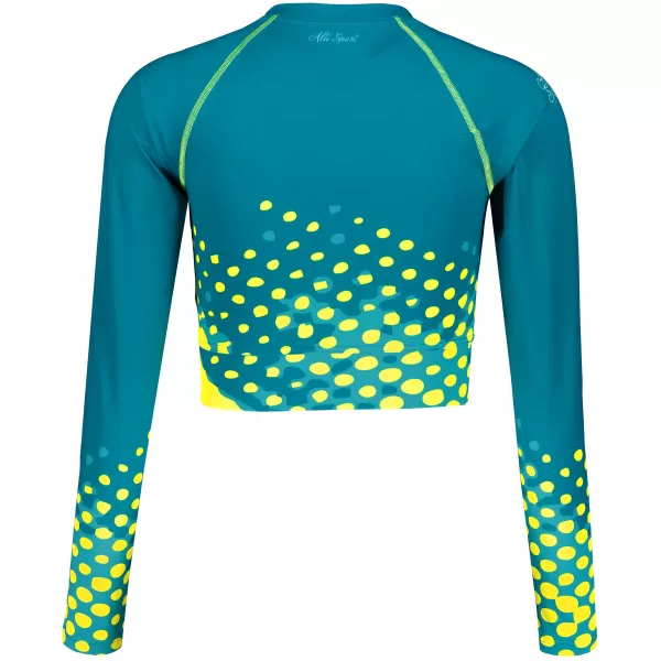  Dámský funkční crop top premium ALTISPORT VOJ/ALW109TR04 EMERALD/FLUO YELLOW 