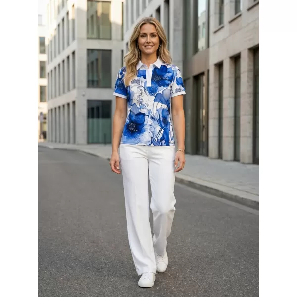  Dámské funkční triko s límečkem premium ALTISPORT VOJ/ALW102TR05 NAVY/BÍLÁ 